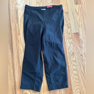 Terry Black Cropped Leggings